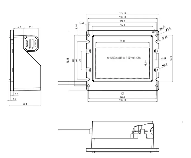 EM95 field of view drawing