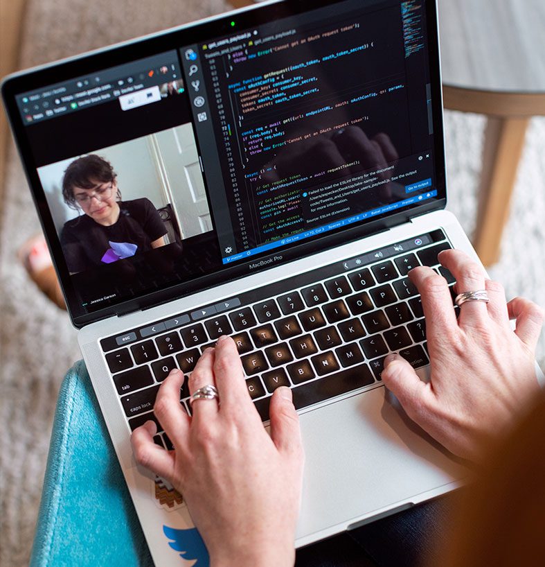 Woman Working on Computer Woman Working on Computer